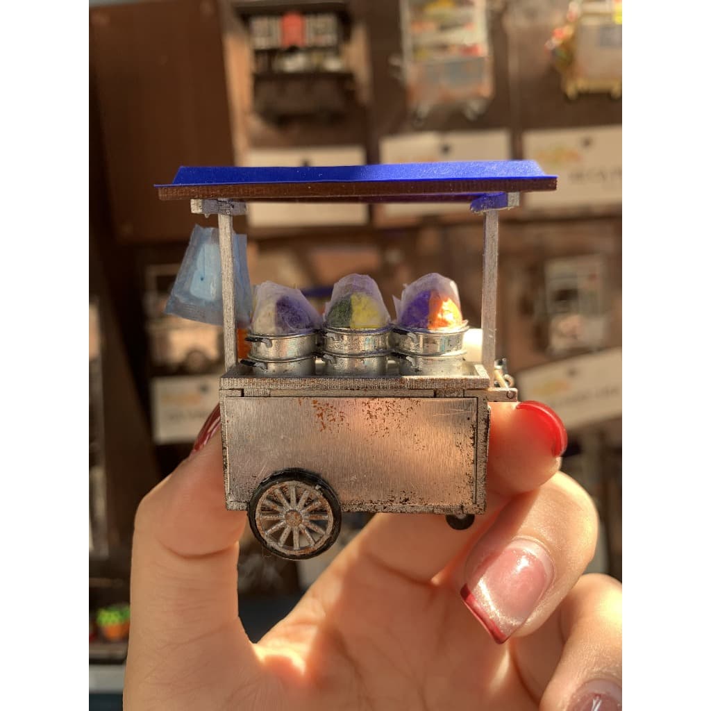 The 90's Sweet Sticky Rice Cart Model 1/35 Decorative Magnet